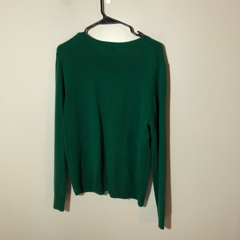 Quince Mongolian cashmere crewneck sweater Everglades green women L quiet luxury - Picture 3 of 10